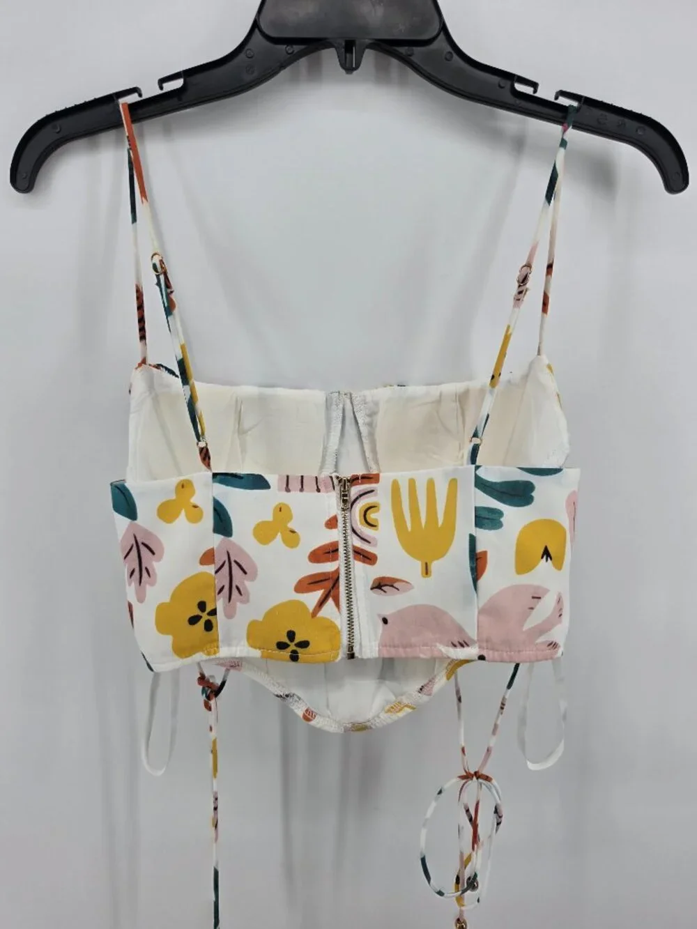 Here Comes the Sun Graziella Floral Crop Top Midi Skirt Matching Set Medium